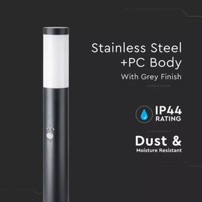 Kültéri lámpa érzékelővel 1xE27/60W/230V IP44 110cm fekete