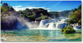 Fotó kép edzett üveg Krka vízesések 140x70