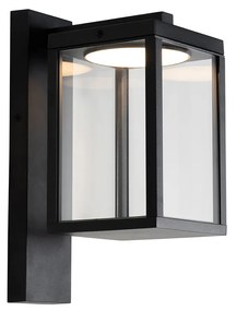 Kültéri fali lámpa fekete, beépített LED-vel, IP54 - Ferdinand