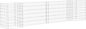 vidaXL H alakú acéldrót virágtartó gabion 260 x 40 x 60 cm