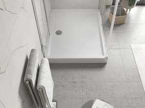 Mexen Flow+ téglalap alakú zuhanytálca 90 x 70 cm, fehér fényes - 46R107090H