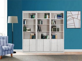 Fehér borovi fenyő könyvespolc 222x223 cm Anita – Støraa