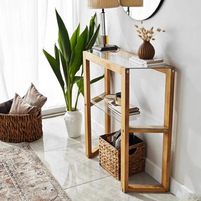 Trapezoid komód, tölgy, 85 cm