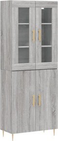vidaXL szürke sonoma szerelt fa magasszekrény 69,5 x 34 x 180 cm