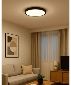 LED mennyezeti lámpatest LED/32W/230V 3000/4000/6500K átm. 40 cm fekete