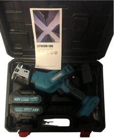 Erőteljes dugattyús fűrész HAYAMI HA-1015 + 2 x 48 V elem + tartozékok + tok