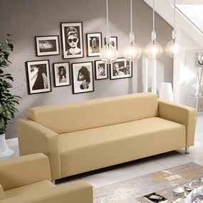 3-személyes, textilbőr bézs, HOMKER