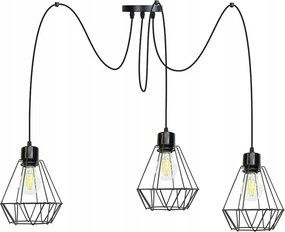Függő mennyezeti lámpa Zwis Loft lámpabúra 3xE27 Pók