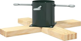 vidaXL Karácsonyfatalp 1.73 Zöld 50 x 50 x 16 cm Tömör fenyőfa