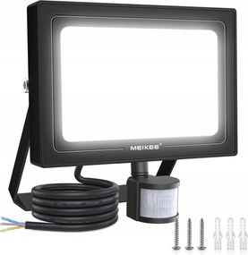 Meikee Led reflektor 80W 8000 LM Mozgásérzékelővel Kültéri IP66