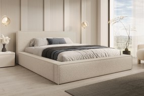 Nirello kárpitozott ágy 160x200 cm, ágyneműtartós - bézs buklé Quelle 03