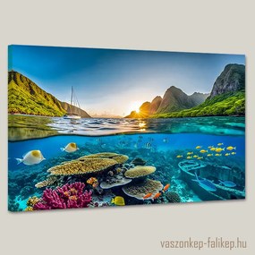 Trópusi paradicsom – prémium vászonkép a természet harmóniájáról 60x40 cm