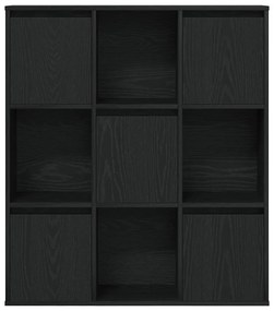 Könyvespolc fekete tölgy 89x24x101,5 cm Gépesített fa