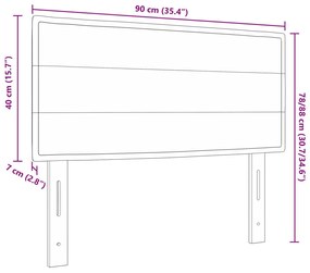 Fejtámla vonal design Sötétszürke 90 cm Szövet