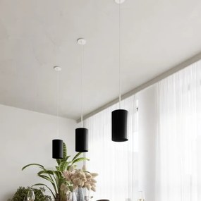 Sollux SL.0742 - Csillár zsinóron OTTO 1xE27/60W/230V á. 15 cm fekete