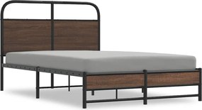 vidaXL ágykeret matrac nélkül 120x190 cm barna tölgyfa műfa