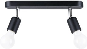 Fekete fém mennyezeti lámpa ø 6 cm Brando – Sollux