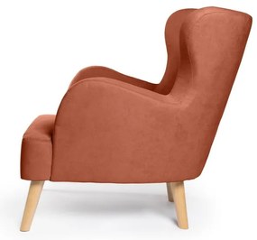 Téglavörös füles fotel Noemye – Bonami Selection