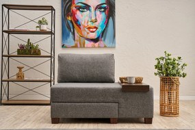 Egyzemélyes kanapéágy- Perenna Linen Jobbos - Szürke