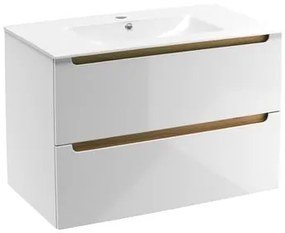 Naturel Stilla Fürdőszobaszekrény mosdóval 80x60x45 cm fehér STILLAD08057U1