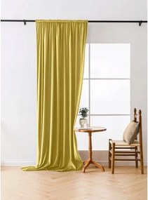Sötétítő függöny Velvet 140×270, mustársárga Felfüggesztés: Szalag