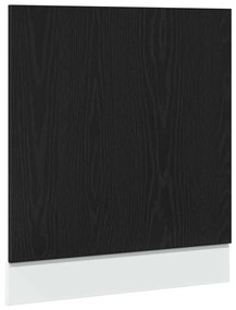 fekete tölgy szerelt fa mosogatógép panel 60x1,5x67 cm