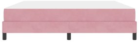 Boxspring ágy matraccal Rózsaszín 180 x 200 cm Bársony