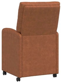 Kerekes Étkező Székek 2 pcs Barna 58 x 67 x 97 cm Műbőr