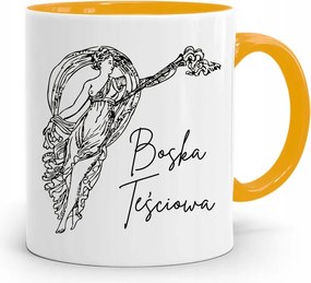 Sárga Anyós Bögre Isteni Anyós Ajándék fényképes nyomtatással