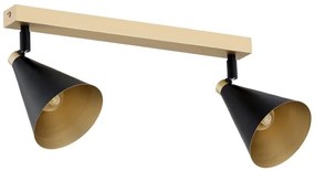 Argon 7147 - Spotlámpa LUCINDA 2xE14/7W/230V fekete/arany