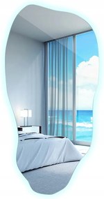 Nagy XXL fürdőszobai akasztós tükör 50x100 cm Hideg Led háttérvilágítás