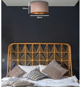 Duolla - Mennyezeti lámpa BRISTOL 1xE27/15W/230V á. 45 cm bézs/arany