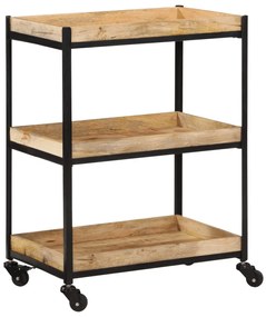 tömör nyers mangófa konyha kocsi 60 x 40 x 80 cm