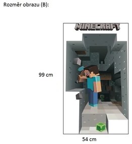 Vidám Fal Matrica Minecraft Méret: 70 x 50 cm