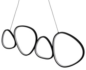 LED függeszték PETRA, kábeles, 48W, 230V, 4000K, fekete