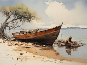 Poszter 100x75cm Nyugodt tengerpart