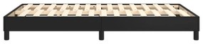 fekete műbőr rugós ágykeret 120 x 200 cm