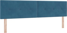 vidaXL LED ágytámla LED -es lámpákkal Kék 180 cm Poliészter