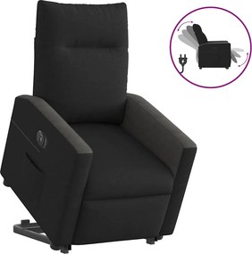 vidaXL elektromos felállást segítő fekete szövet dönthető fotel