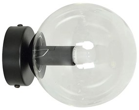 Fali lámpa ROSSI 1xE14/10W/230V fekete/átlátszó