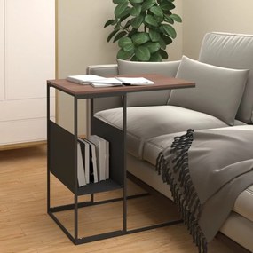 Fekete szerelt fa kisasztal 55 x 36 x 59,5 cm