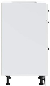 konyhai alsószekrény Lucca&quot; magasfényű fehér, rétegelt fa&quot;