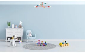 Felületre szerelhető csillár CAMBRIDGE 6xE27/20W/230V kék/piros/narancssárga