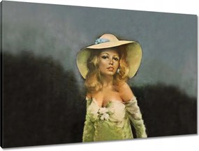 Vászonkép 90x60 Brigitte Bardot Kalap