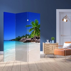 Paraván - Strand a Praslin szigeten (126x170 cm)