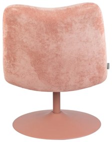 Rózsaszín bársony fotel Bubba – Zuiver