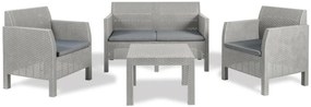 TOOMAX Matilde 4 seaters grey műanyag négyszemélyes kerti bútor garnitúra, szürke