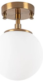 Fehér-bronzszínű mennyezeti lámpa üveg búrával ø 15 cm Atmaca – Opviq lights