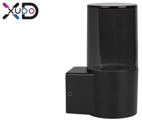 MasterLED Kerti oldalfalra helyezhető kerek fekete színű lámpa E27-es foglalattal