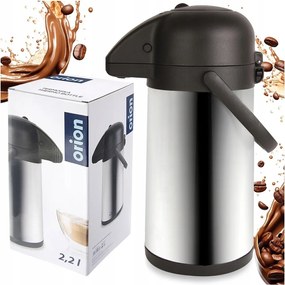 Nagy Konferencia Termosz acél asztali tea pumpával 2,2L